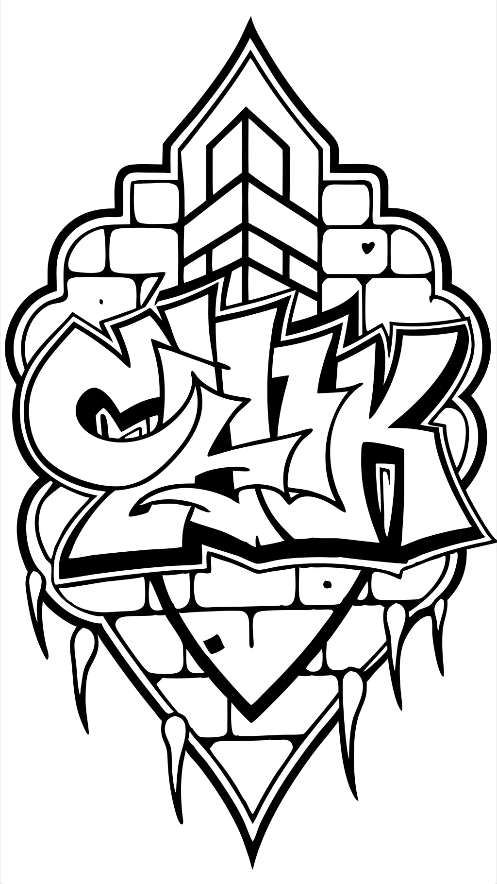 Pages de livres de coloriage de graffiti